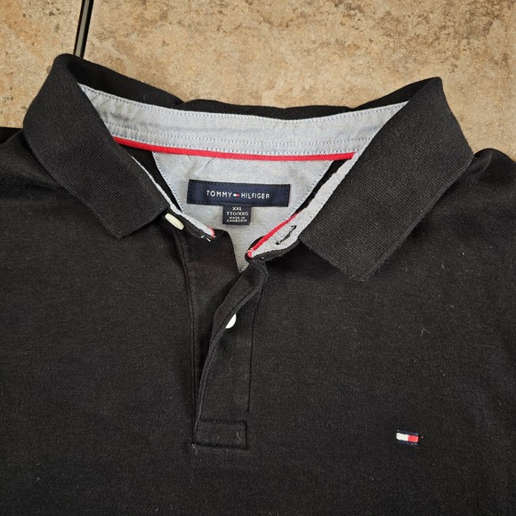 Tommy Hilfiger Other - Tommy Hilfiger Polo Shirt Mens XXL Black‎ Short Sleeve Big Tall Collared Golf